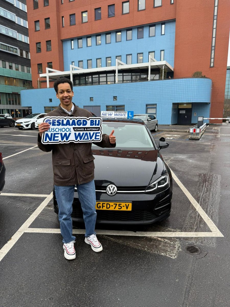 Geslaagd bij Rijschool New Wave