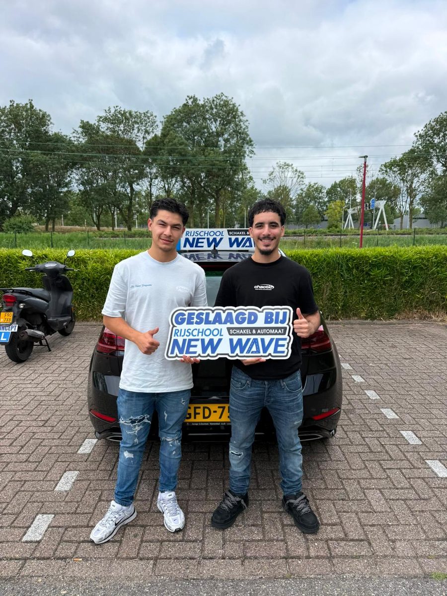 Geslaagd bij Rijschool New Wave